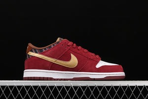 SB Dunk Low Pro Anchorman Team Red Metallic Gold 304292-672