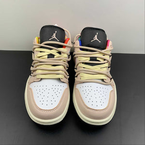Air Jordan 1 Low SE “Pink Rose” Black White Onix-White Sail DQ8421-001
