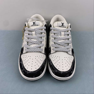 LV x SB Dunk Low 2024 White Black Gold FC1688-163