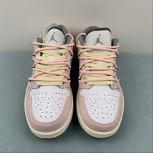 Cargar imagen en el visor de la galería, Air Jordan 1 Low Pink Yellow Grey 553558-053
