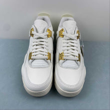 Cargar imagen en el visor de la galería, Air Jordan 4 Retro Sail Metallic Gold Black AQ9129-170

