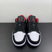 Cargar imagen en el visor de la galería, Air Jordan 1 Low Little Black and Red Toes 553558-063
