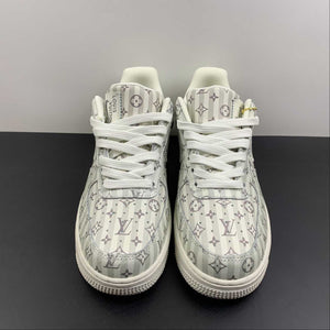 LV x Air Force 1 07 Low Light Green Gray Metallic Gold IA9V9E