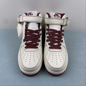 Undefeated x Air Force 1 07 Mid Off White Dark Red UW2369-015