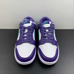 SB Dunk Low Chenille Swoosh Sail Grand Purple Neptune Green DQ7683-100