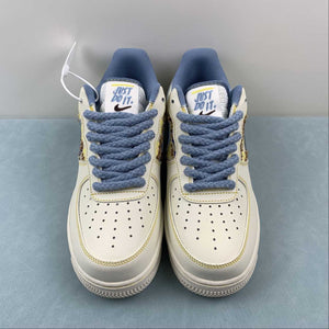 Air Force 1 07 Low Just Do It White Yellow Blue FJ7740-018