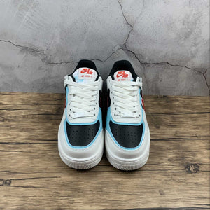 Air Force 1 Shadow White Bleached Aqua Black Chile Red DA4291-100