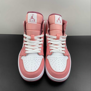 Air Jordan 1 Mid Valentine's Day Coral Chalk Desert Berry White DQ8423-616