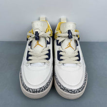 Cargar imagen en el visor de la galería, Air Jordan Spizike Low Sail Midnight Navy Coconut Milk University Gold FQ1759-111
