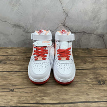 Cargar imagen en el visor de la galería, Air Force 1 07 Mid Retro White Orange University Red CD0884-123
