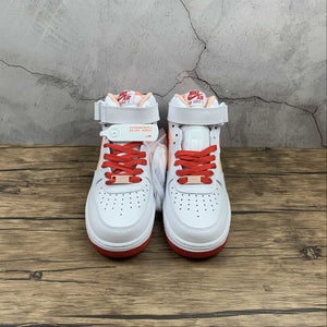 Air Force 1 07 Mid Retro White Orange University Red CD0884-123