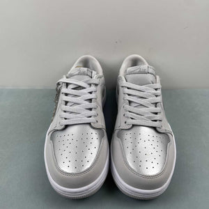 Air Jordan 1 Low OG Metallic Silver Neutral Grey White CZ0790-002