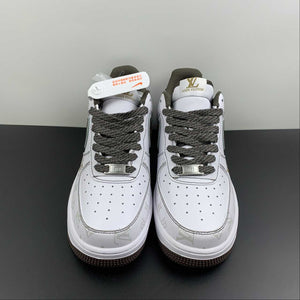 LV x Air Force 1 07 Low White Brown Metallic Gold BS8805-601