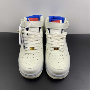 Air Force 1 07 Mid Toffee Light Gray Red Blue CW0088-928