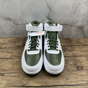 Air Force 1 07 Mid Retro White Dark Green 554724-088