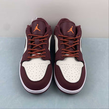 Cargar imagen en el visor de la galería, Air Jordan 1 Low Phantom Night Maroon Total Orange White 553560-068
