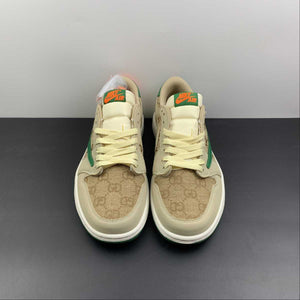 Travis Scott x Gucci x Air Jordan 1 Low OG Gray White Green DM7866-198