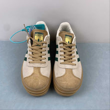 Cargar imagen en el visor de la galería, Adidas Gazelle Bold Cream White Collegiate Green Magic Beige ID7056
