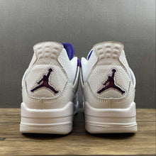 Cargar imagen en el visor de la galería, Air Jordan 4 Retro Court Purple Metallic White CT8527-115
