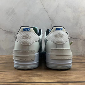 Air Force 1 Shadow Snakeskin Pure Platinum Light Bone Hydrogen Blue Smoke Grey CV3027 001