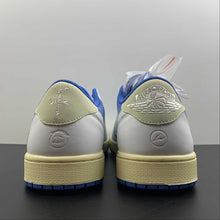 Cargar imagen en el visor de la galería, Fragment Design x Travis Scott x Air Jordan 1 Low OG SP White Blue Barb Sail CQ4277-212
