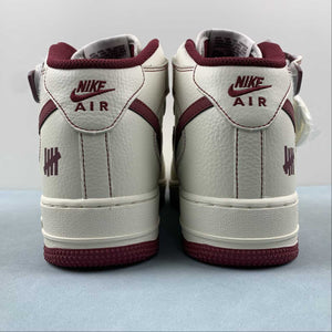 Undefeated x Air Force 1 07 Mid Off White Dark Red UW2369-015