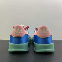 Cargar imagen en el visor de la galería, Adidas x Gucci Gazelle Light Blue Duchess Silk
