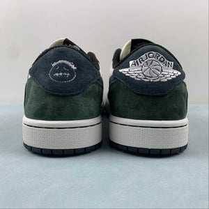 Travis Scott x Air Jordan 1 Low OG Suede Dark Green Blue DM7866-819