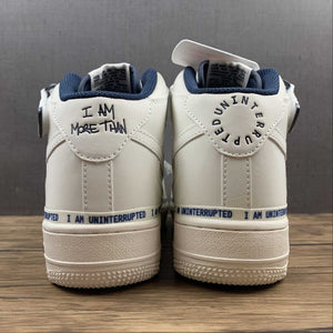 Uninterrupted x Air Force 1 07 Mid White Blue NU8802-303