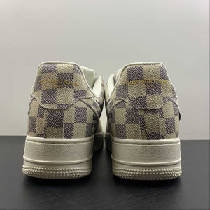 LV x Air Force 1 07 Low Cream Purple Metallic Gold IA9V9G