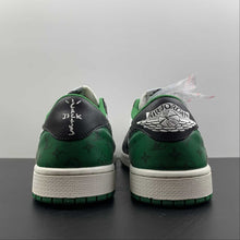 Cargar imagen en el visor de la galería, Air Jordan 1 Retro Low OG SP “Travis Scott and Louis Vuitton” Black Green LV DM7866-553
