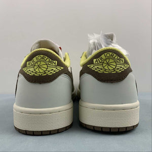 Travis Scott x Air Jordan 1 Low OG Brown Yellow Green DM7866-603