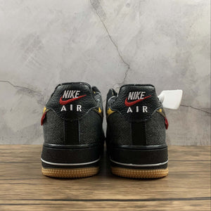 Air Force 1 Low Camo Denim Remix Black Multi-Color Metallic Gold DB1964-001