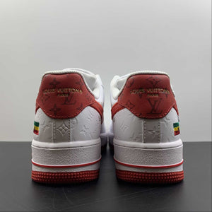 Louis Vuitton x Air Force 1 White and Red Flag LD0212