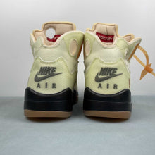 Cargar imagen en el visor de la galería, Air Jordan 5 Retro Off-White Sail Sail Fire Red Muslin Black DH8565-100
