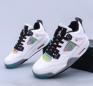 Air Jordan 4 Retro Rasta White University Red Lucid Green Black AQ9129 100