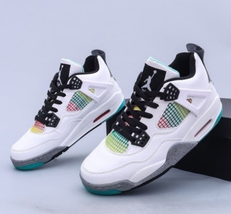 Air Jordan 4 Retro Rasta White University Red Lucid Green Black AQ9129 100
