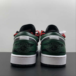 Air Jordan 1 Low Vibe White Green Black Red 553558-963