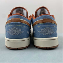 Cargar imagen en el visor de la galería, Air Jordan 1 Low Denim Phantom Coconut Milk Amber Brown Multicolor FZ5045-091
