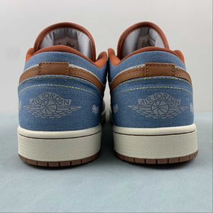 Air Jordan 1 Low Denim Phantom Coconut Milk Amber Brown Multicolor FZ5045-091