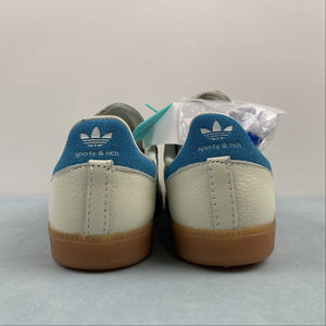 Adidas SAMBA OG Sporty and Rich Cream White Blue Rush Gum IE7096