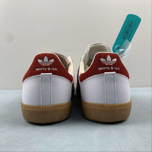 Adidas SAMBA OG Sporty and Rich Cloud White Collegiate Burgundy IF5660