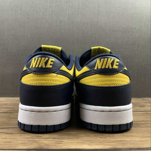 SB Dunk Low Michigan Varsity Maize Midnight Navy-White DD1391-700