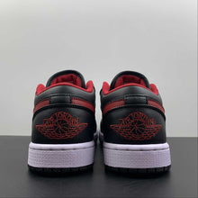 Cargar imagen en el visor de la galería, Air Jordan 1 Low Little Black and Red Toes 553558-063
