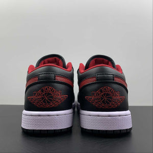 Air Jordan 1 Low Little Black and Red Toes 553558-063