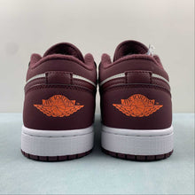 Cargar imagen en el visor de la galería, Air Jordan 1 Low Phantom Night Maroon Total Orange White 553560-068
