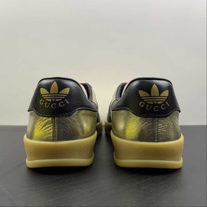 Adidas x Gucci Gazelle Metallic Gold Leather