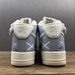 Kaws x Air Force 1 07 Mid White Blue Black CW2308-211