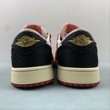 Cargar imagen en el visor de la galería, Air Jordan 1 Retro Low OG Trophy Room Away Sail Black Varsity Red Muslin FN0432-100
