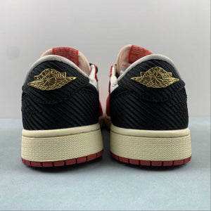 Air Jordan 1 Retro Low OG Trophy Room Away Sail Black Varsity Red Muslin FN0432-100